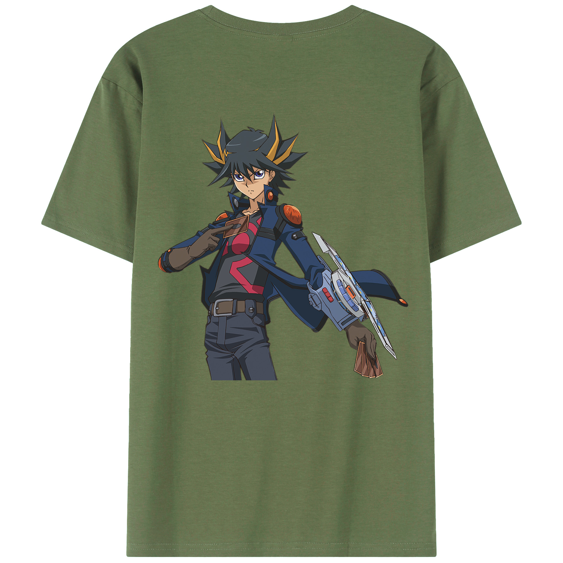 （画像用） 遊☆戯☆王 Yu-Gi-Oh! 綿100％ メンズ半袖Tシャツ（バックプリント） 通気性